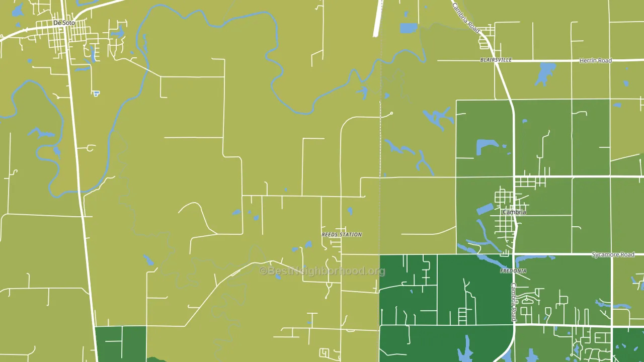 Reeds Station, IL block-group voter-turnout map