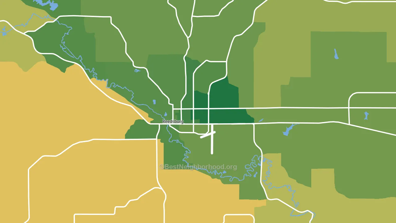 Reedsburg, WI block-group voter-turnout map