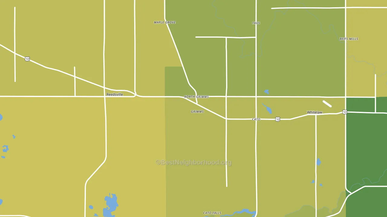 Reedsville, WI block-group voter-turnout map