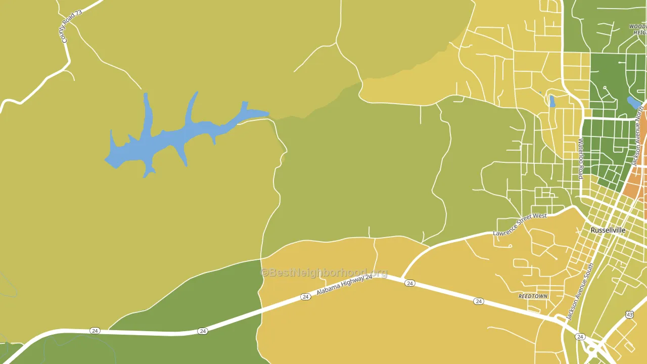 Reedtown, AL block-group voter-turnout map