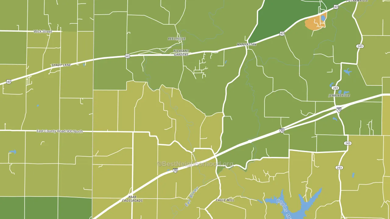 Reelsville, IN block-group voter-turnout map