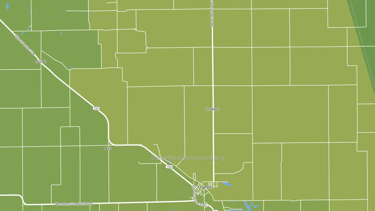 Rees, IL block-group voter-turnout map