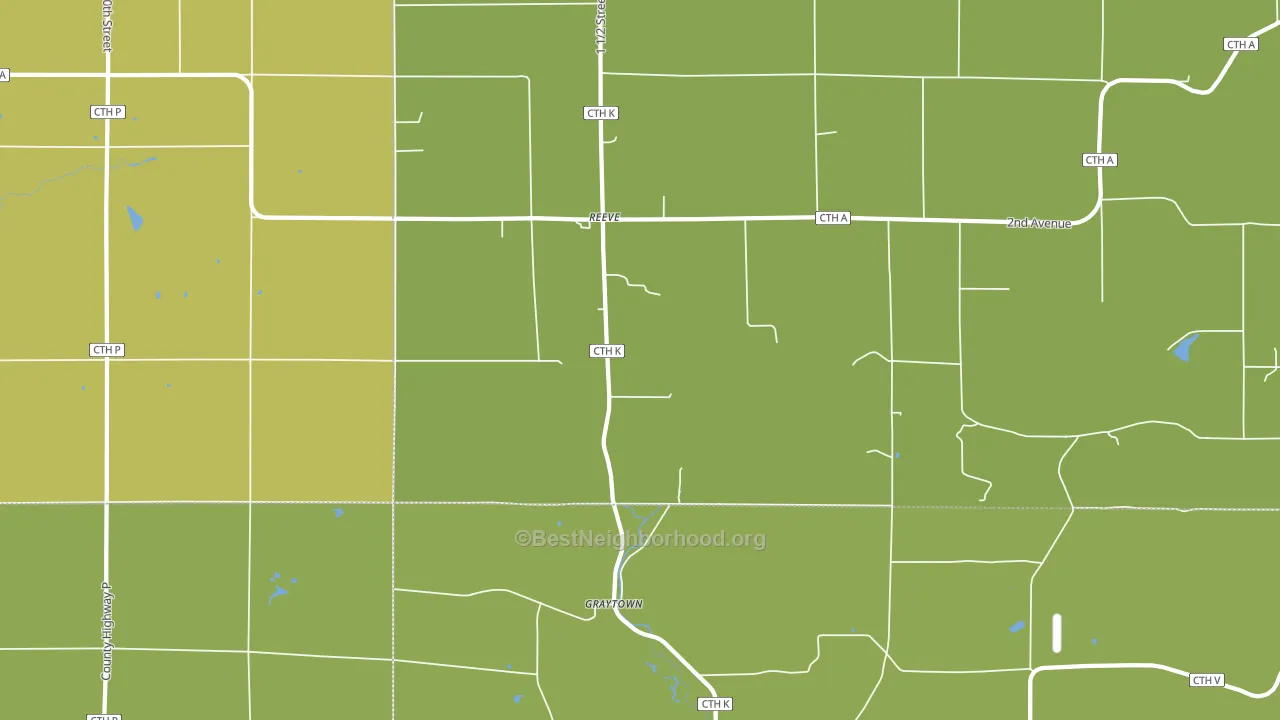 Reeve, WI block-group voter-turnout map