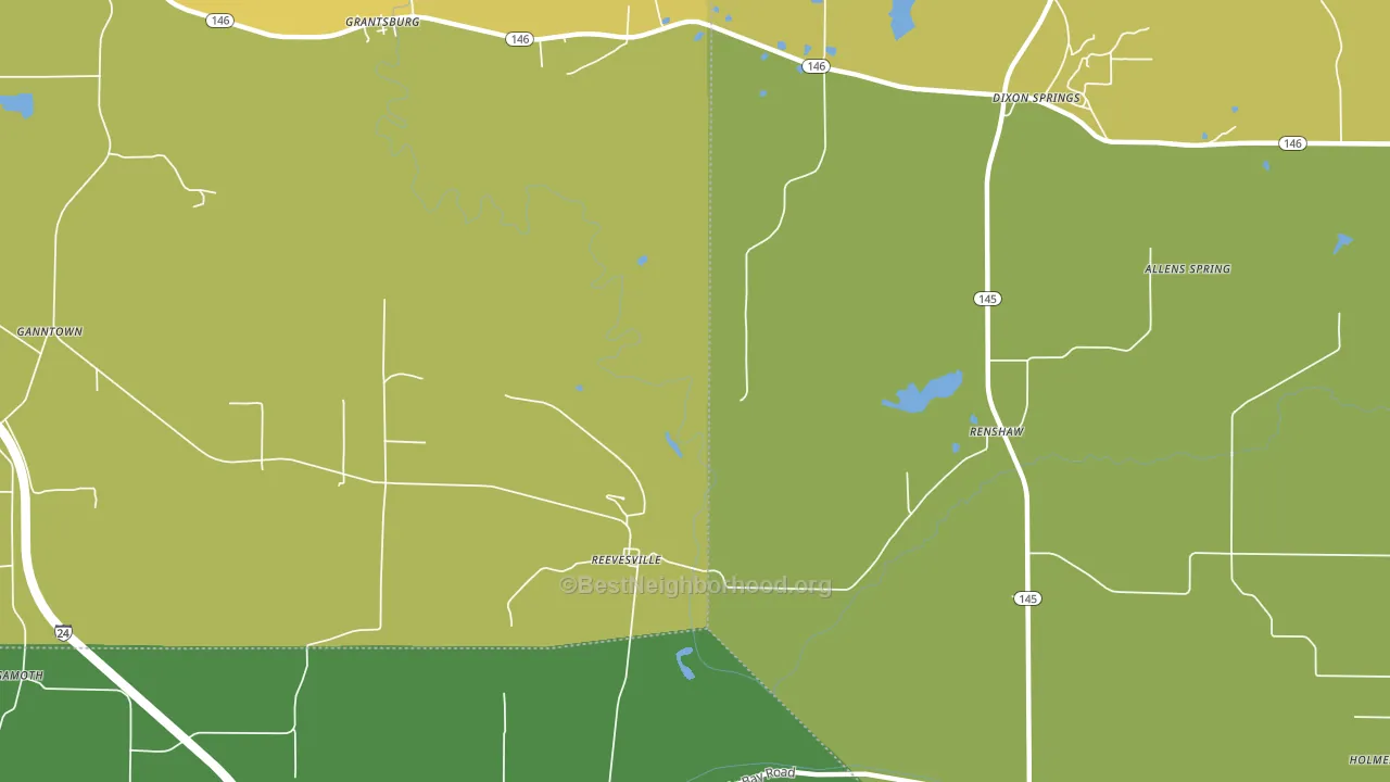Reevesville, IL block-group voter-turnout map