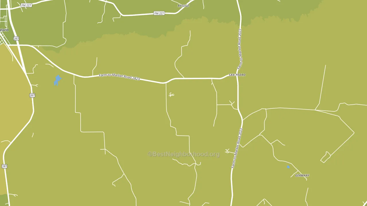 Refuge, TX block-group voter-turnout map