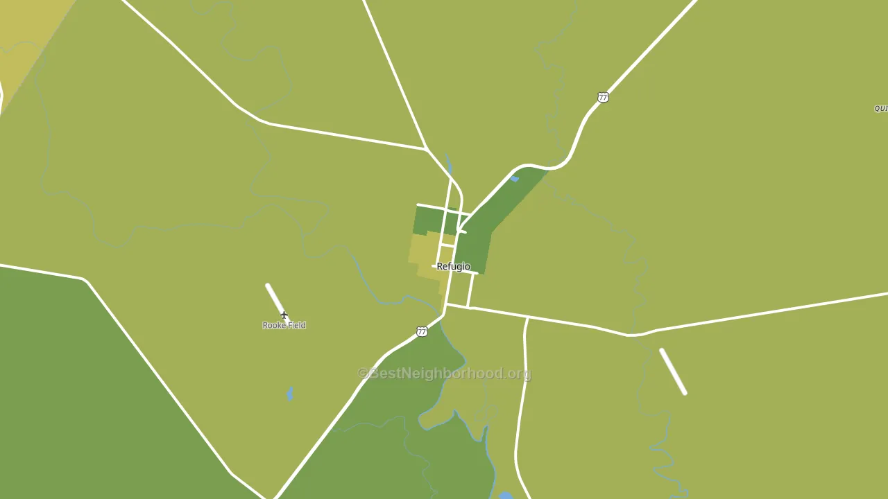 Refugio, TX block-group voter-turnout map