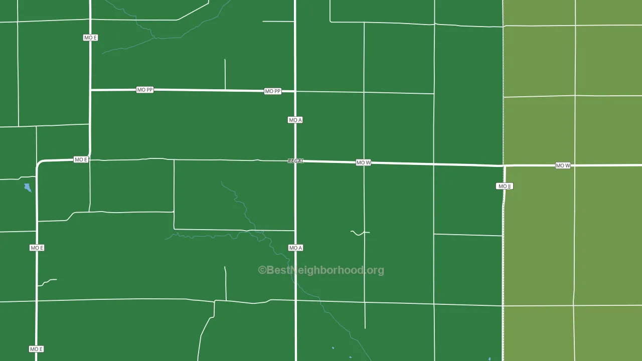 Regal, MO block-group voter-turnout map