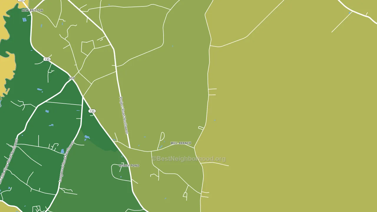 Regan, NC block-group voter-turnout map