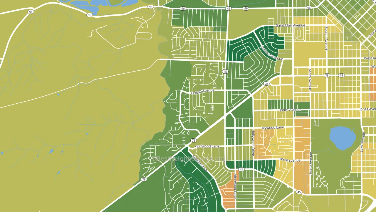 Regency, Pueblo, CO block-group voter-turnout map