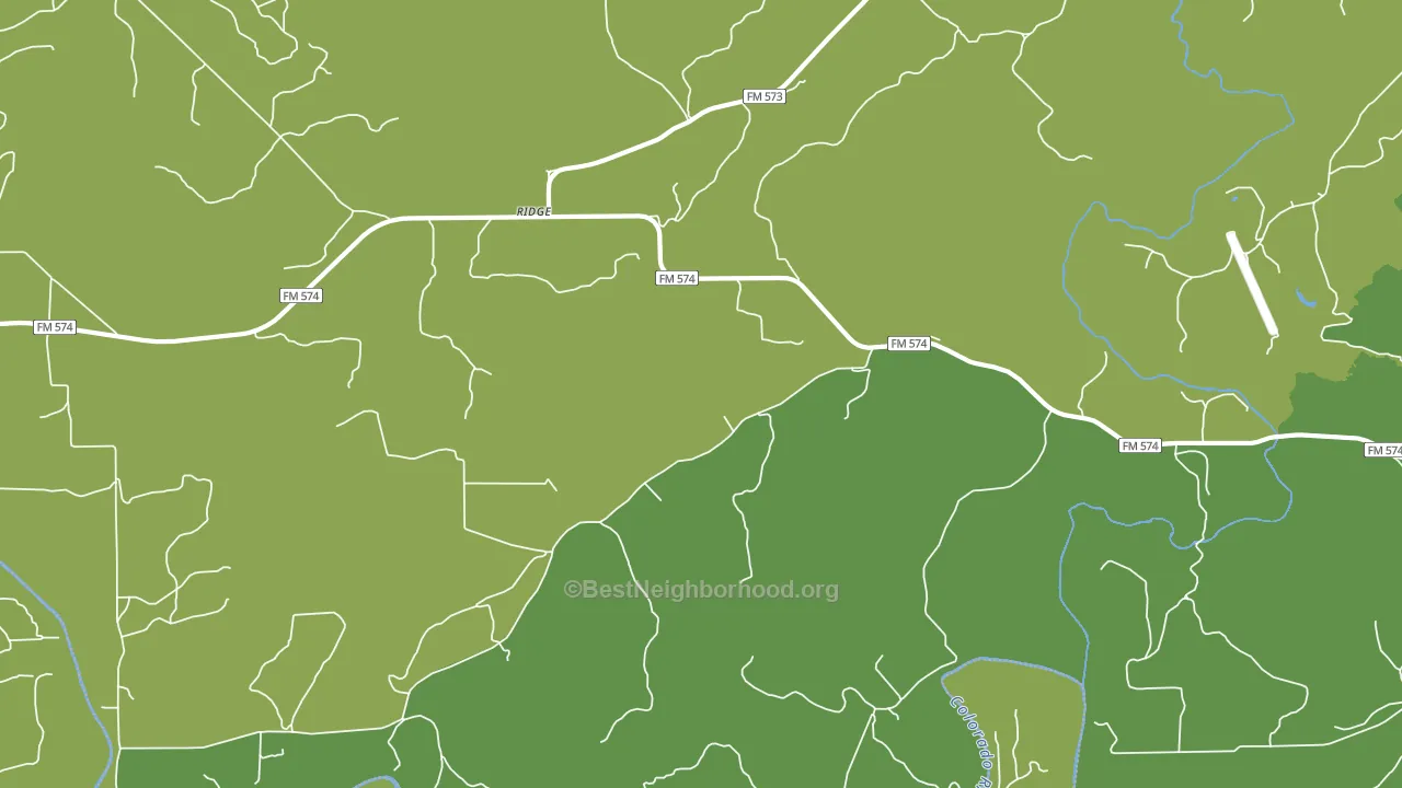 Regency, TX block-group voter-turnout map