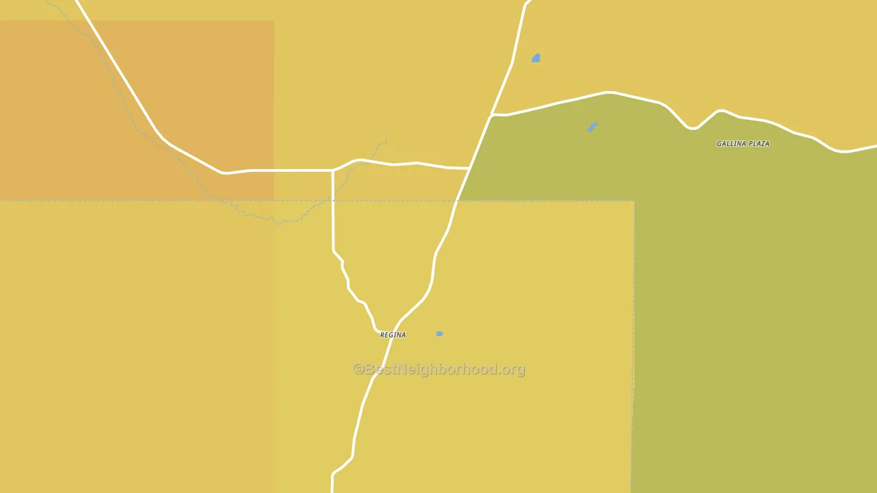 Regina, NM block-group voter-turnout map