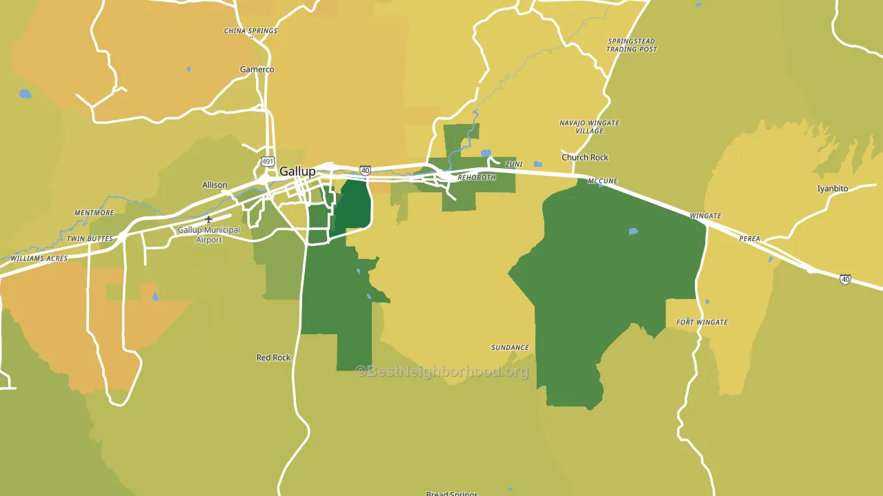 Rehoboth, NM block-group voter-turnout map