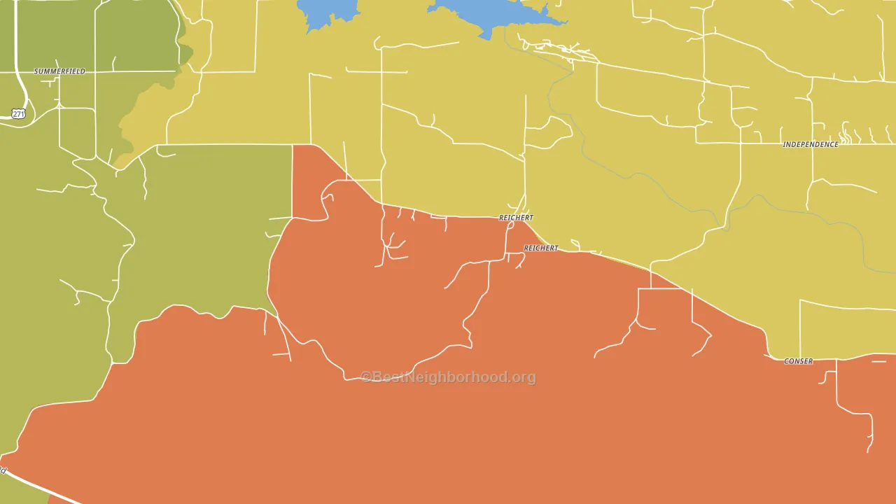 Reichert, OK block-group voter-turnout map