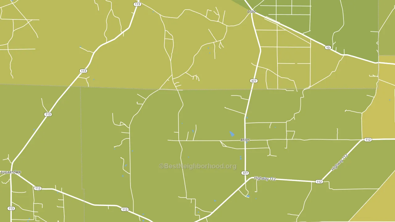Reids, LA block-group voter-turnout map