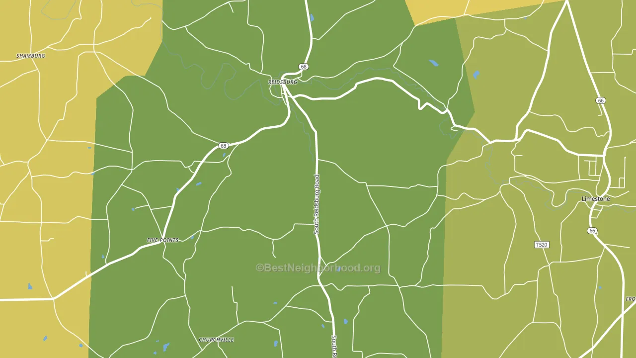 Reidsburg, PA block-group voter-turnout map