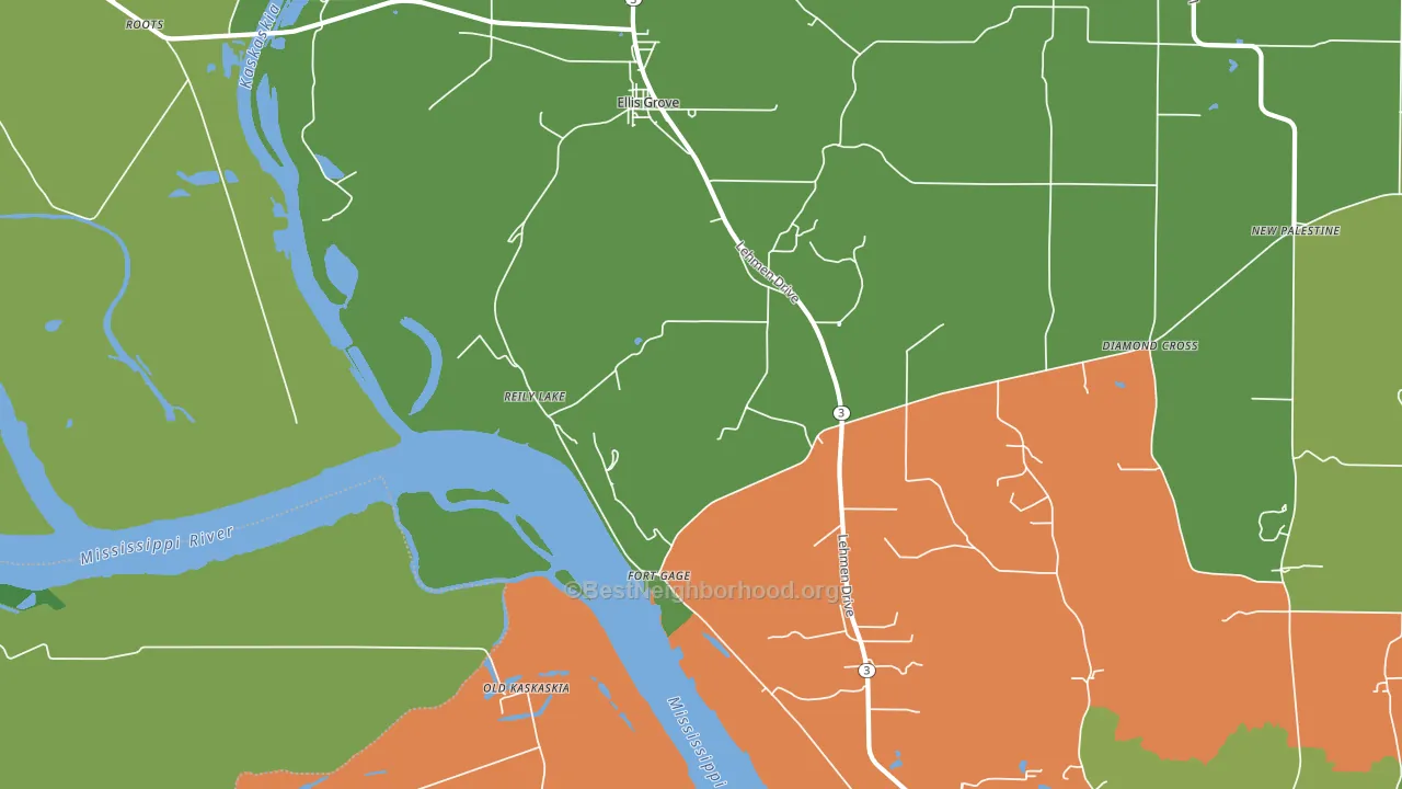Reily Lake, IL block-group voter-turnout map