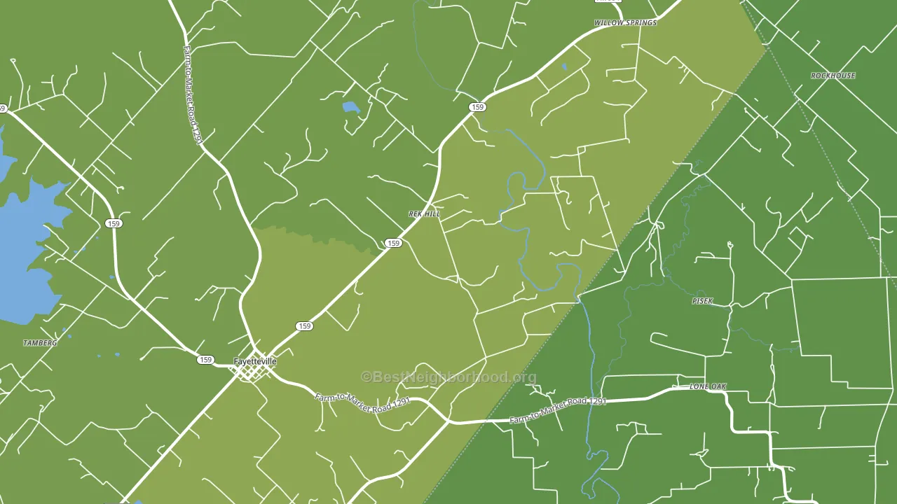 Rek Hill, TX block-group voter-turnout map