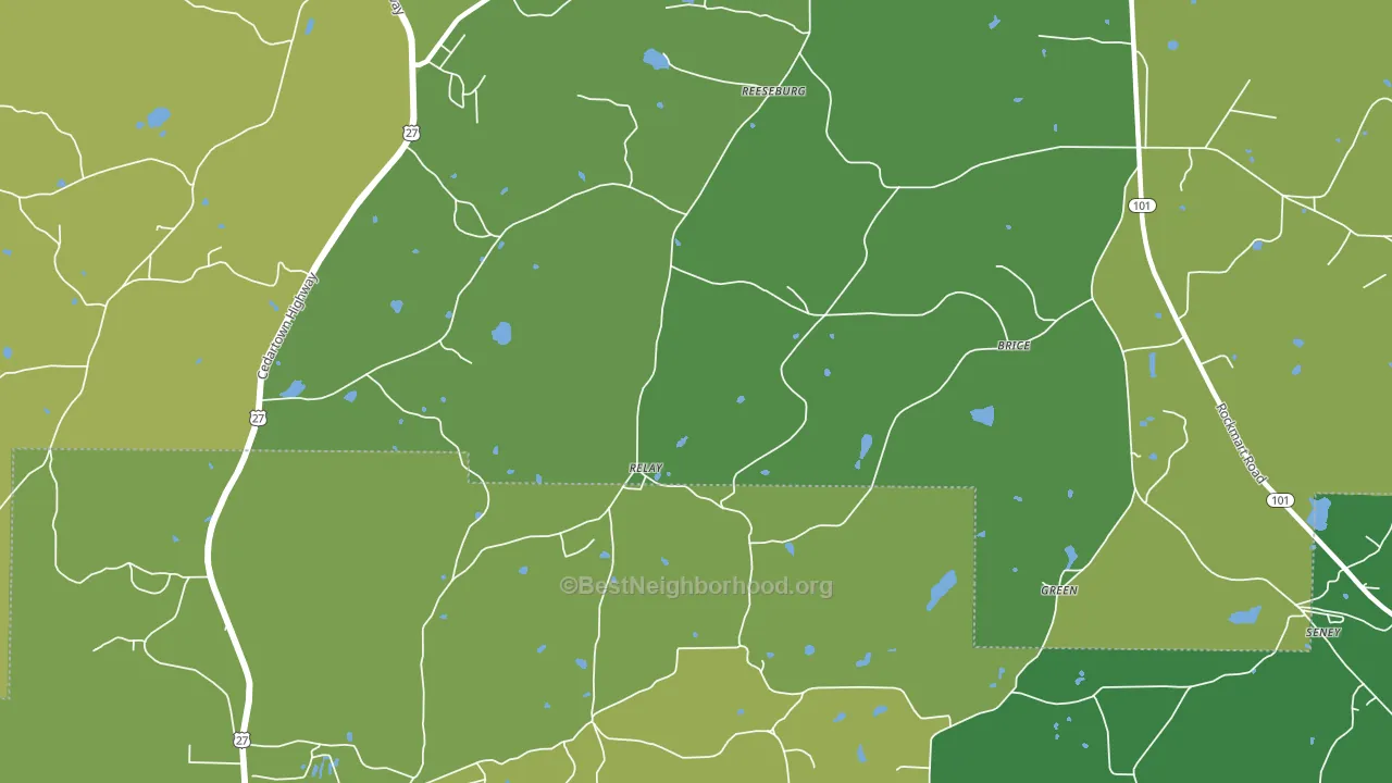 Relay, GA block-group voter-turnout map