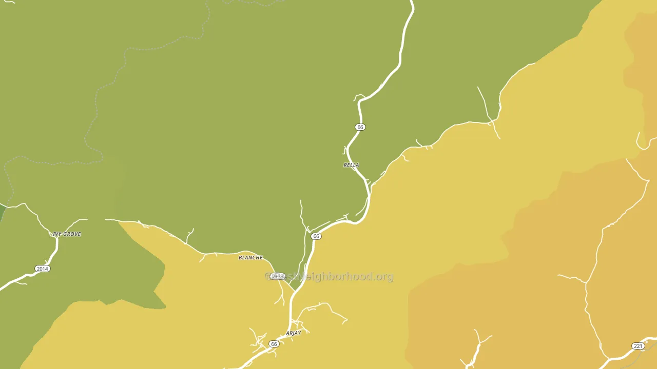 Rella, KY block-group voter-turnout map