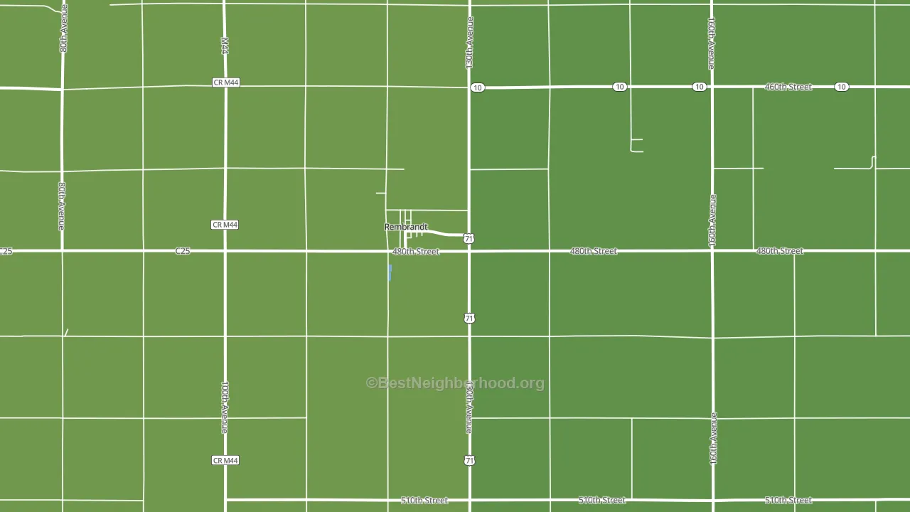 Rembrandt, IA block-group voter-turnout map