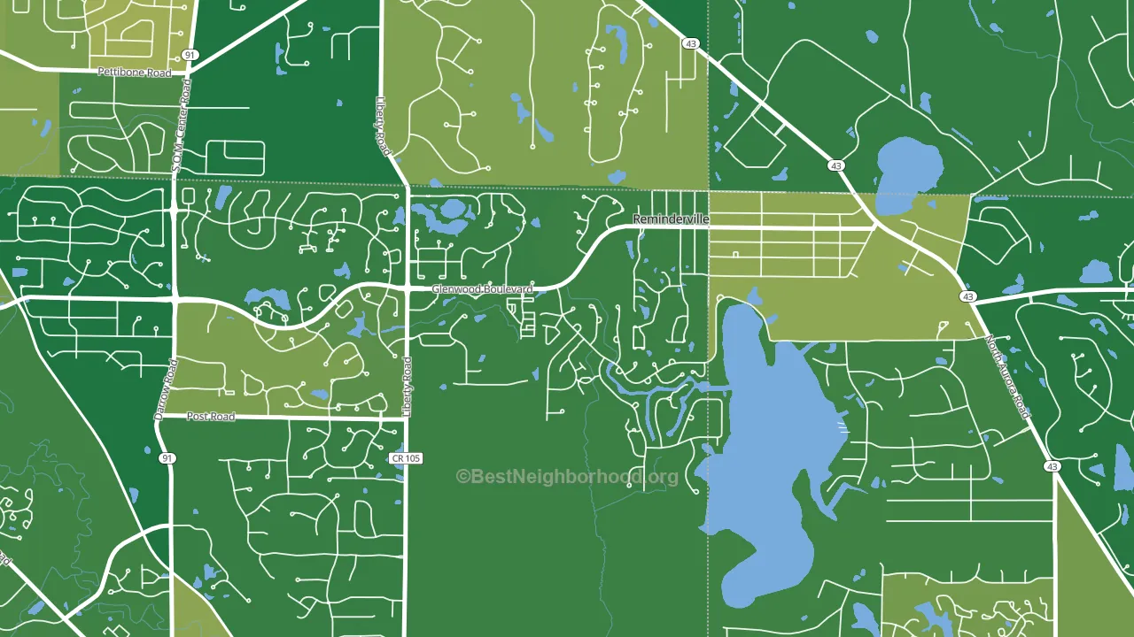 Reminderville, OH block-group voter-turnout map