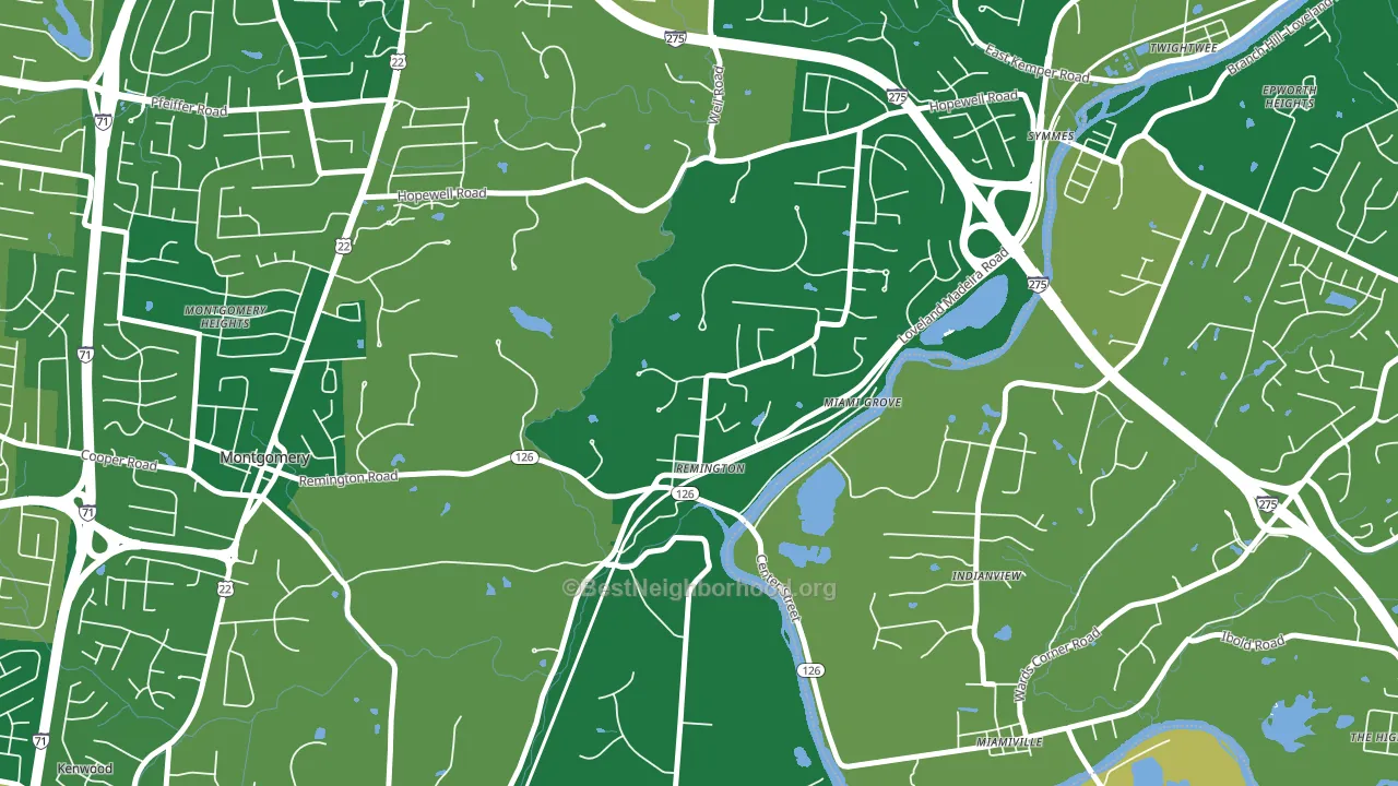 Remington, OH block-group voter-turnout map