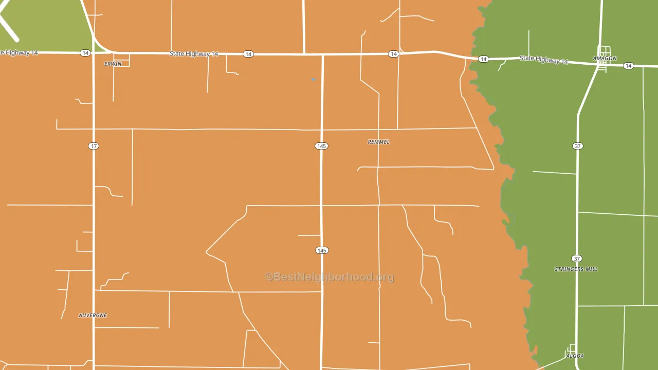 Remmel, AR block-group voter-turnout map