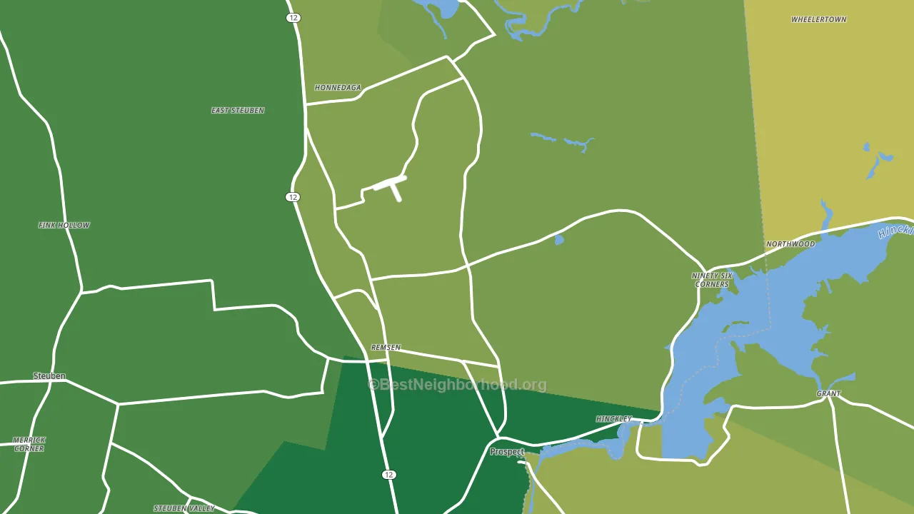 Remsen, NY block-group voter-turnout map