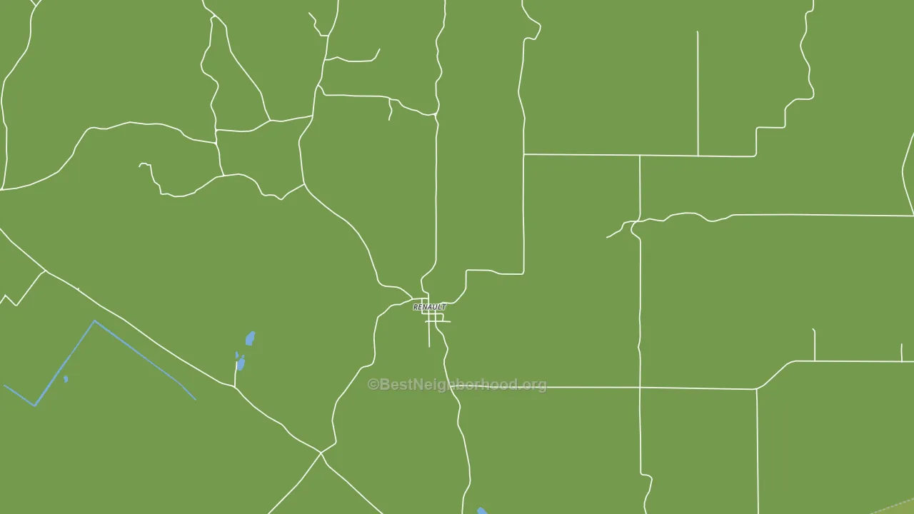 Renault, IL block-group voter-turnout map