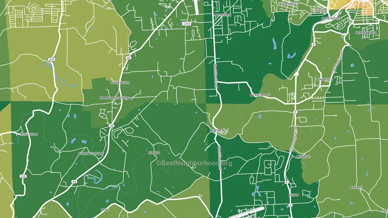 Renfrew, PA block-group voter-turnout map