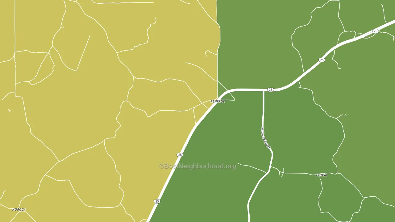Renfroe, MS block-group voter-turnout map