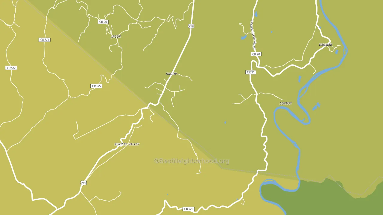 Renicks Valley, WV block-group voter-turnout map