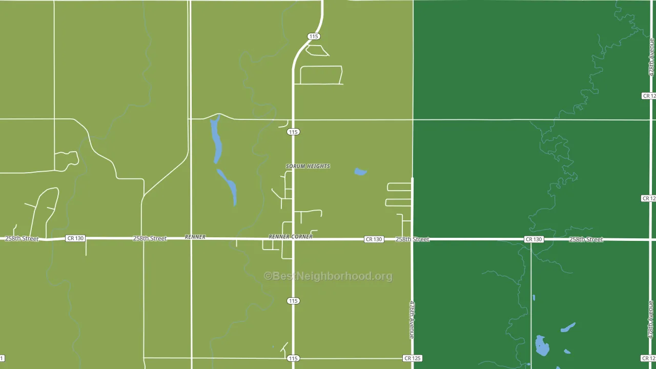 Renner Corner, SD block-group voter-turnout map