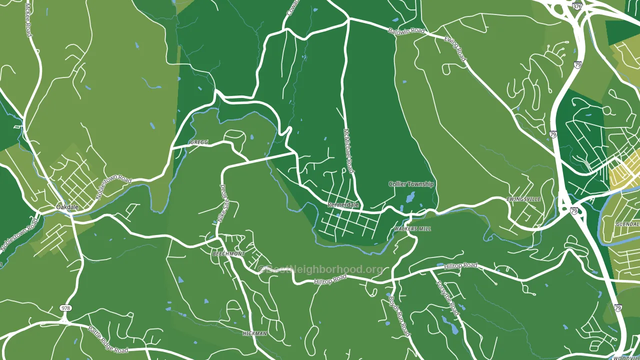 Rennerdale, PA block-group voter-turnout map