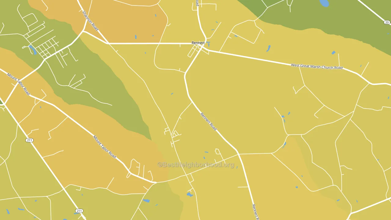 Rennert, NC block-group voter-turnout map