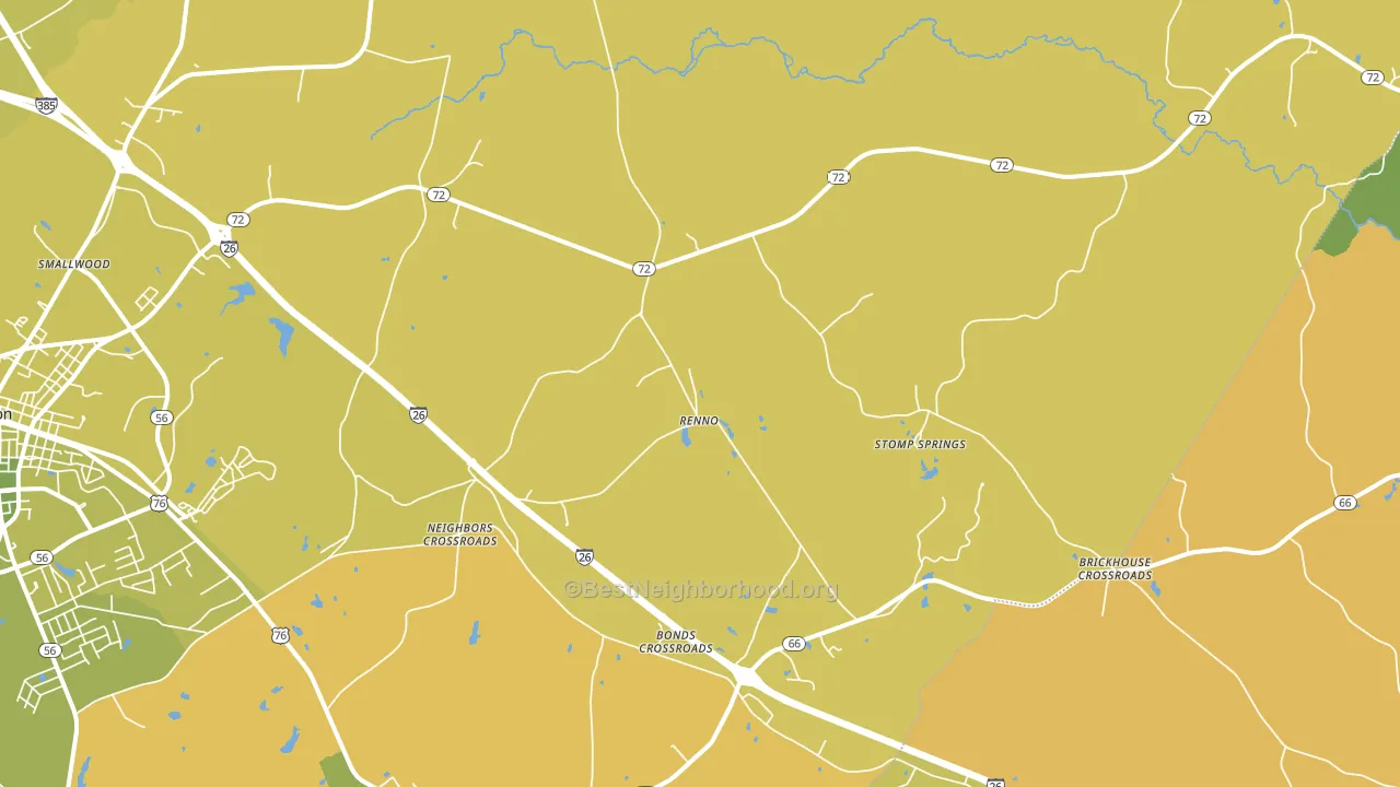 Renno, SC block-group voter-turnout map