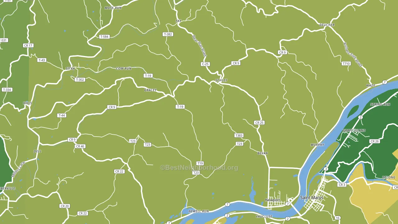 Reno, OH block-group voter-turnout map
