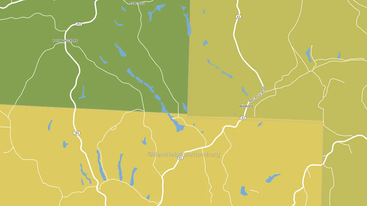 Renrock, OH block-group voter-turnout map