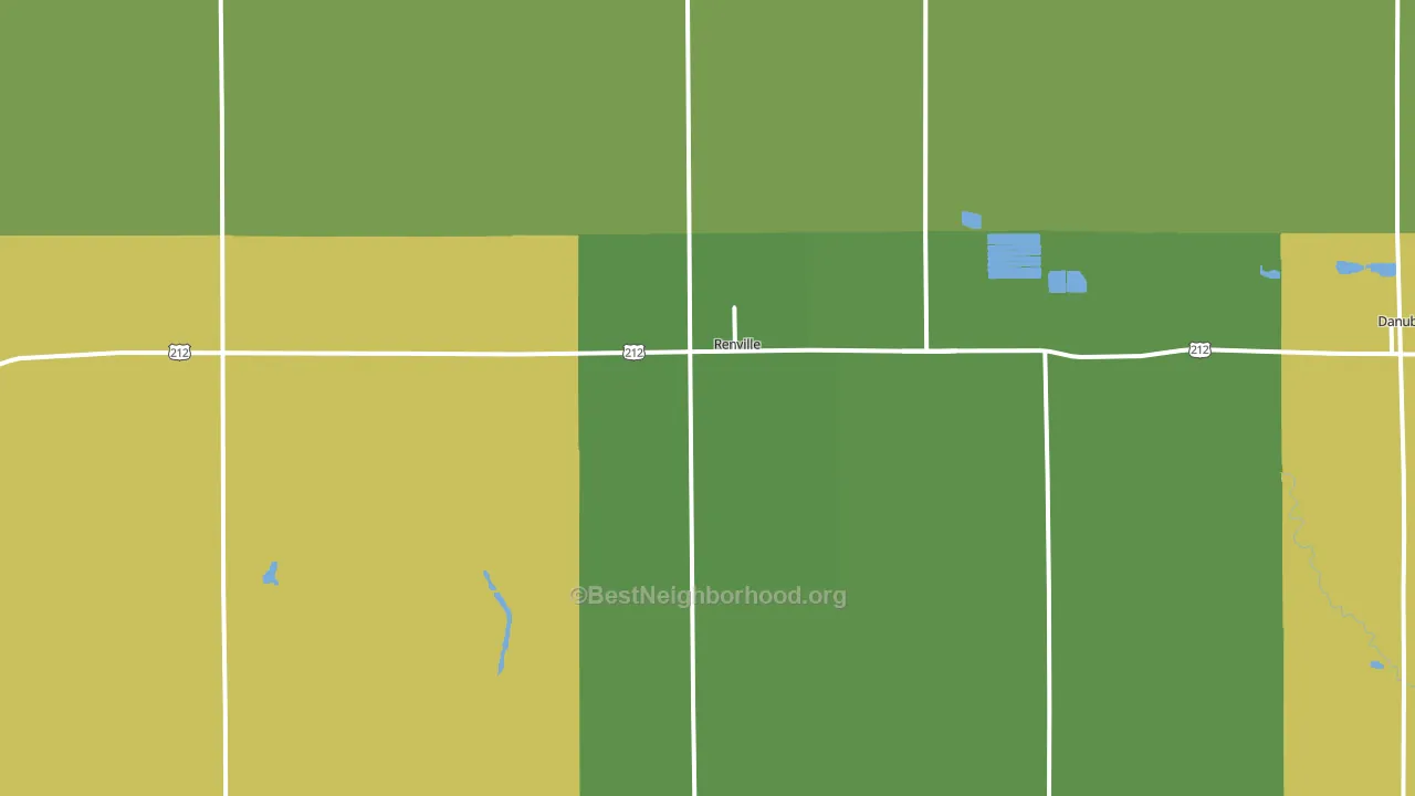 Renville, MN block-group voter-turnout map