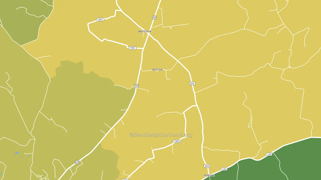 Repton, KY block-group voter-turnout map
