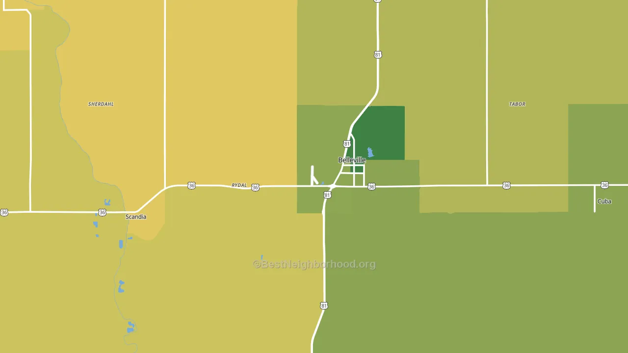 Republic County, KS block-group voter-turnout map