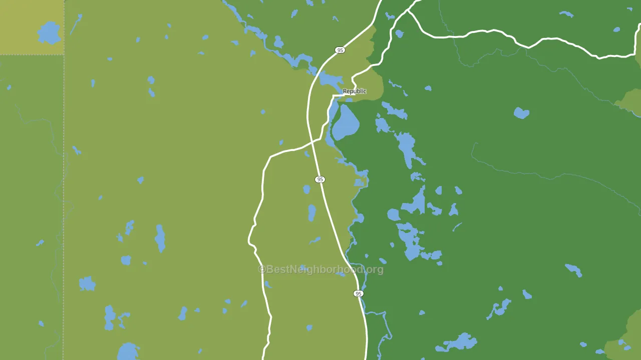 Republic, MI block-group voter-turnout map