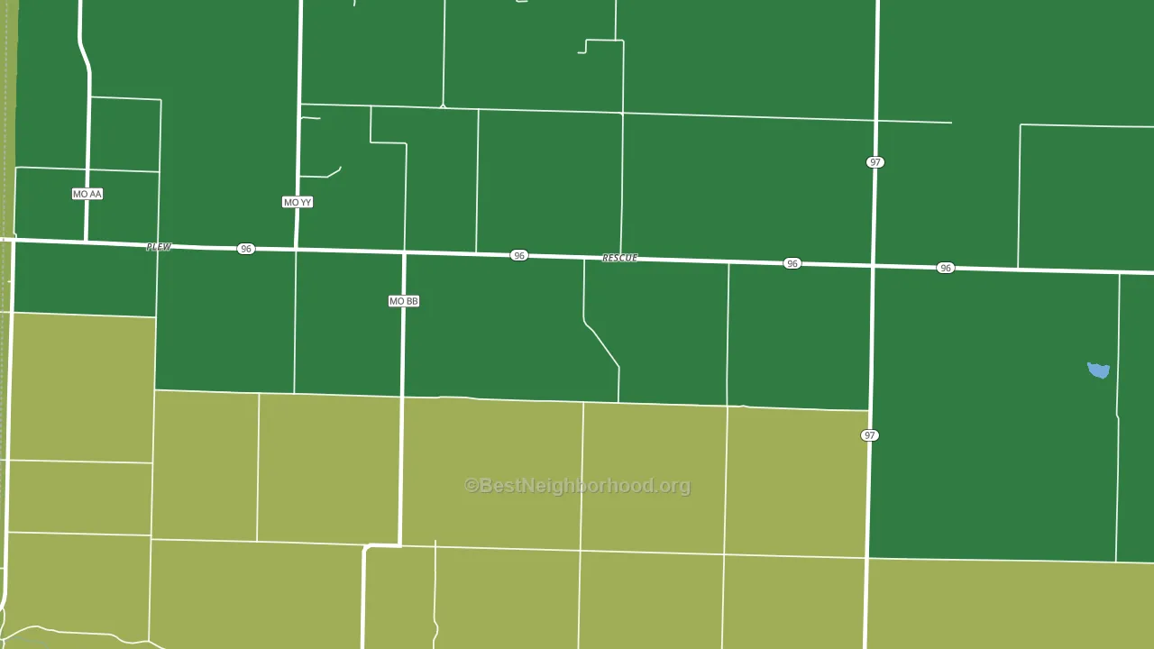 Rescue, MO block-group voter-turnout map