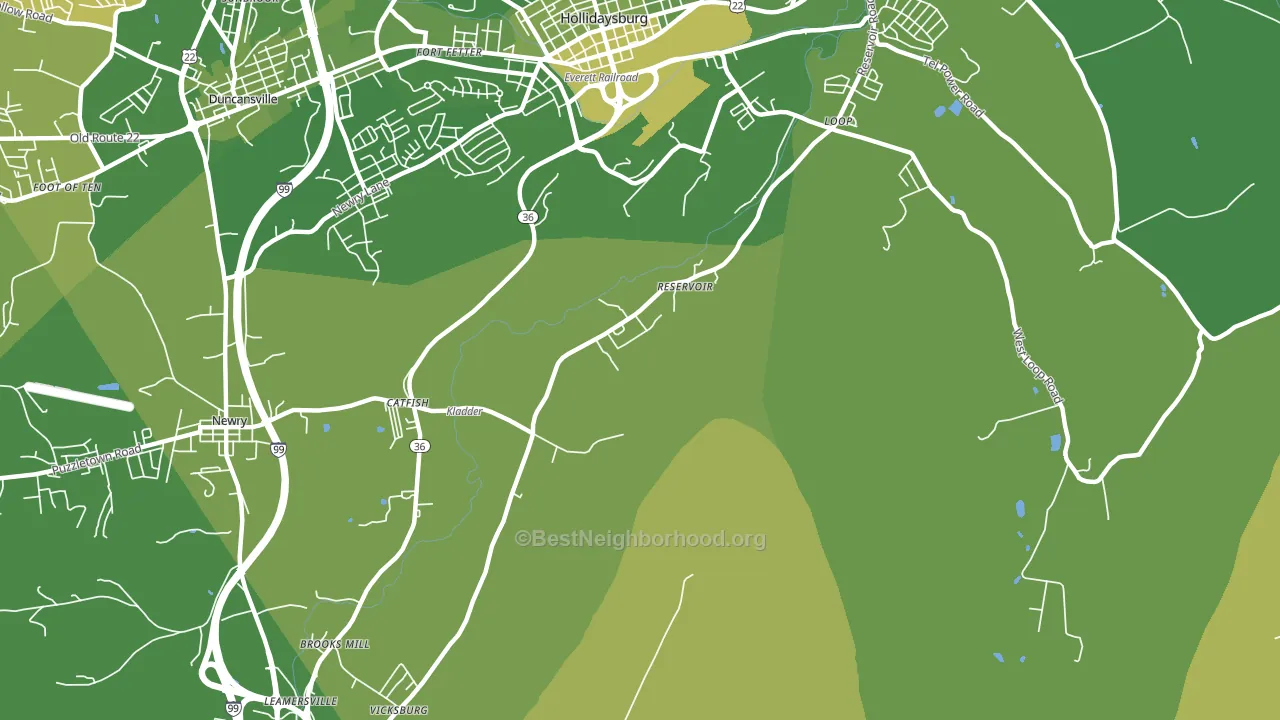 Reservoir, PA block-group voter-turnout map