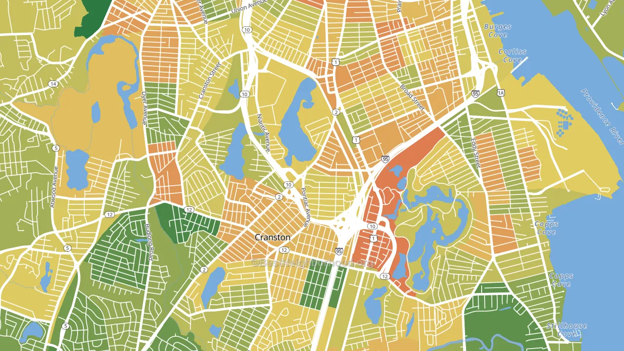 Reservoir, Providence, RI block-group voter-turnout map
