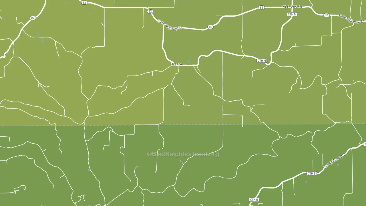 Retreat, WI block-group voter-turnout map