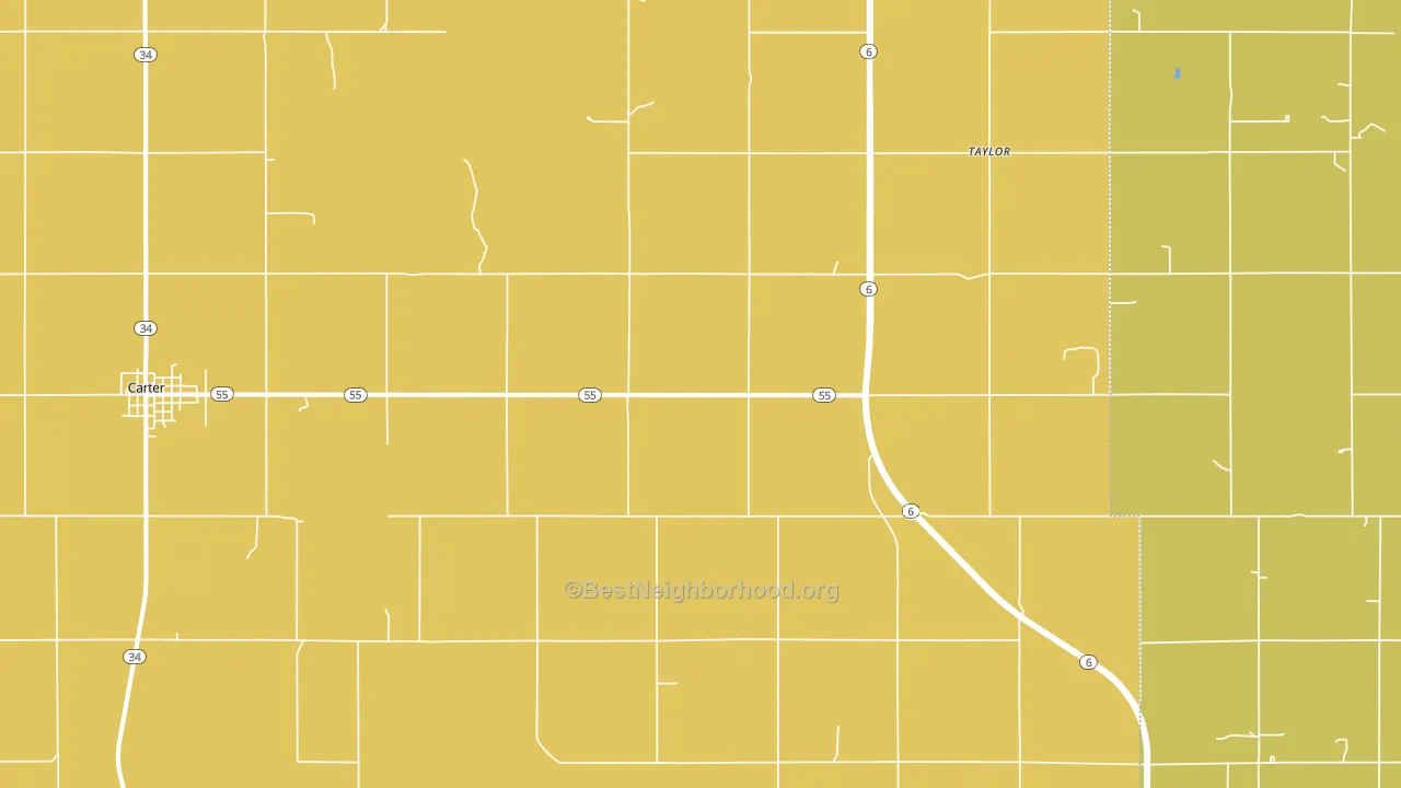 Retrop, OK block-group voter-turnout map