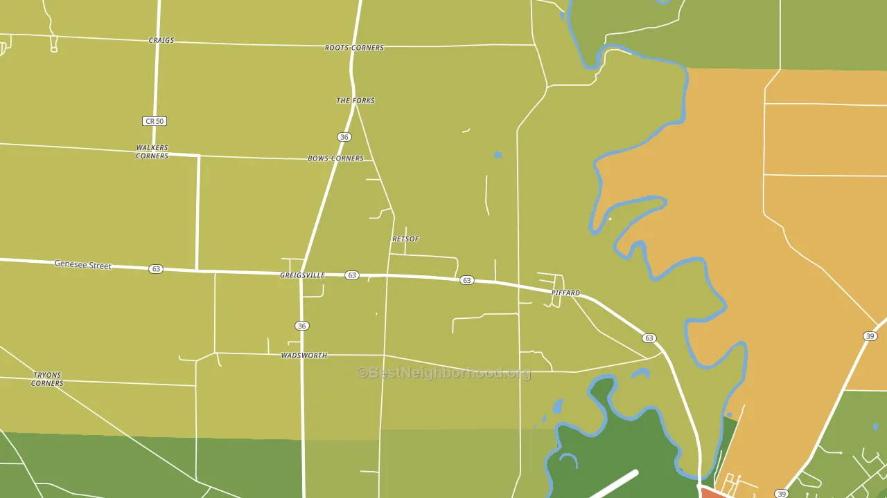 Retsof, NY block-group voter-turnout map