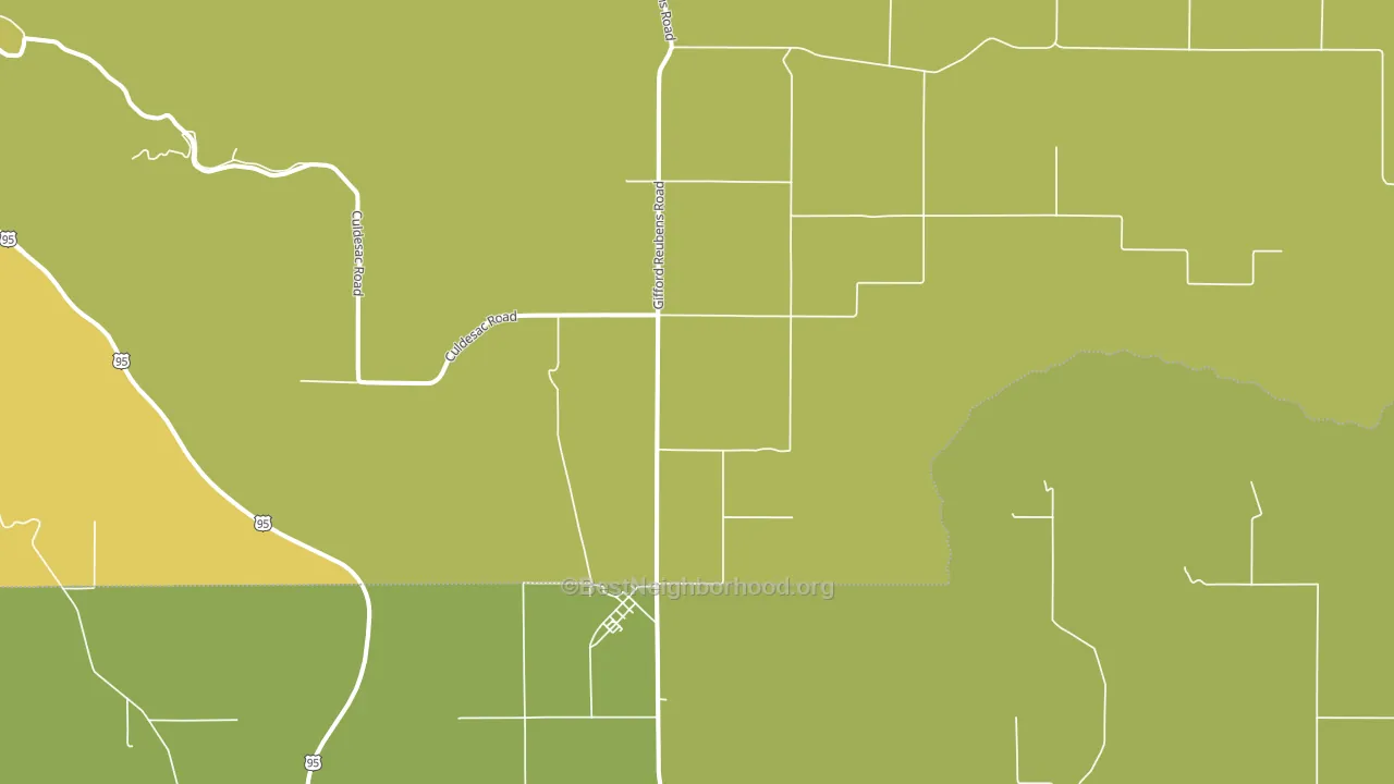 Reubens, ID block-group voter-turnout map