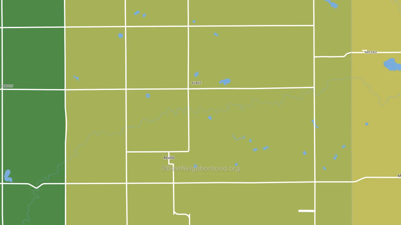 Revillo, SD block-group voter-turnout map